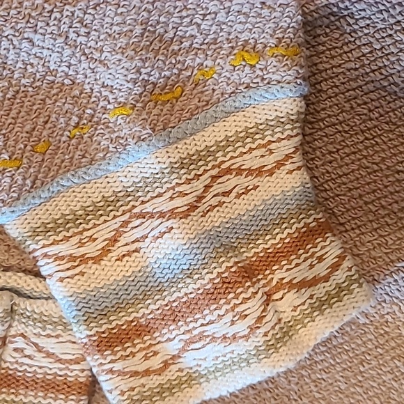 Free People Beige Crewneck Sweater with Stripes - Picture 5 of 10